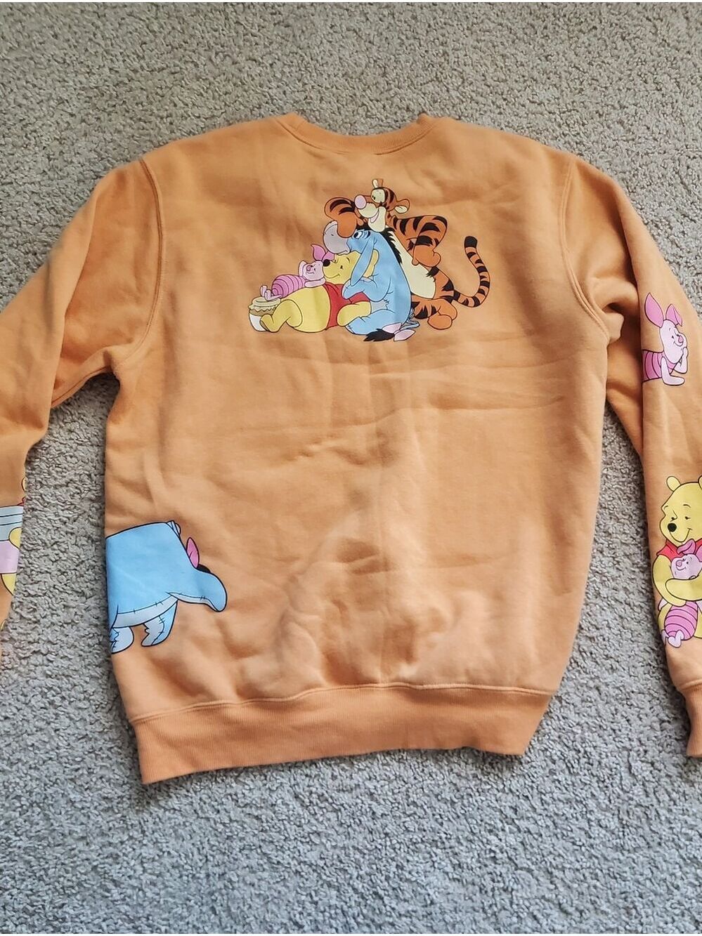 Disney Winnie the Pooh Orange Character Graphic Crew Sweatshirt Women's Medium - Picture 6 of 9